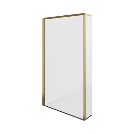 Nordic Nature, Shower Screen, Brushed Brass, 1400x850mm