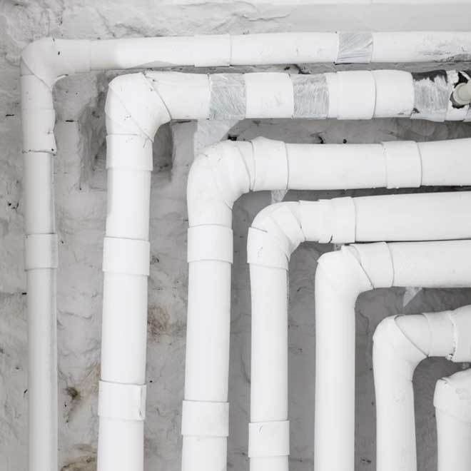 Central heating pipes