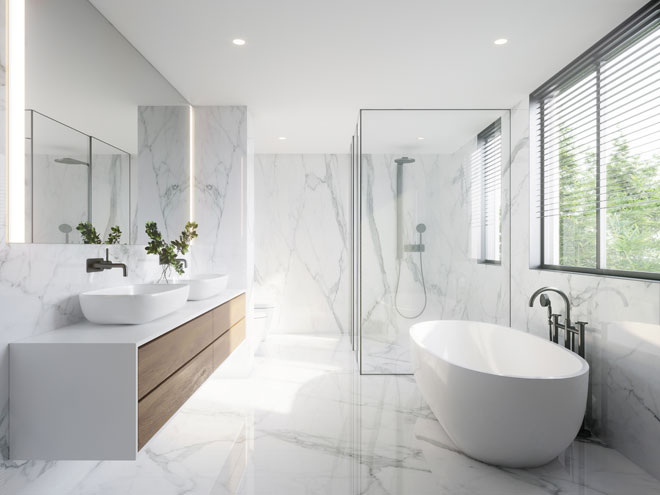 A white minimalist bathroom