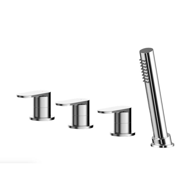 Nuie, Deck Mounted 4 Tap Hole Bath Shower Mixer